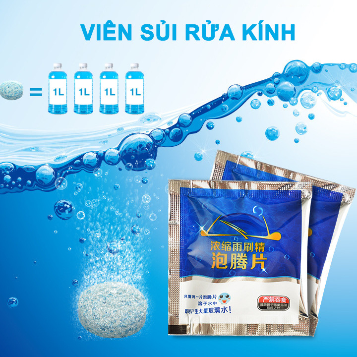 Combo 5 viên sủi rửa kính ô tô