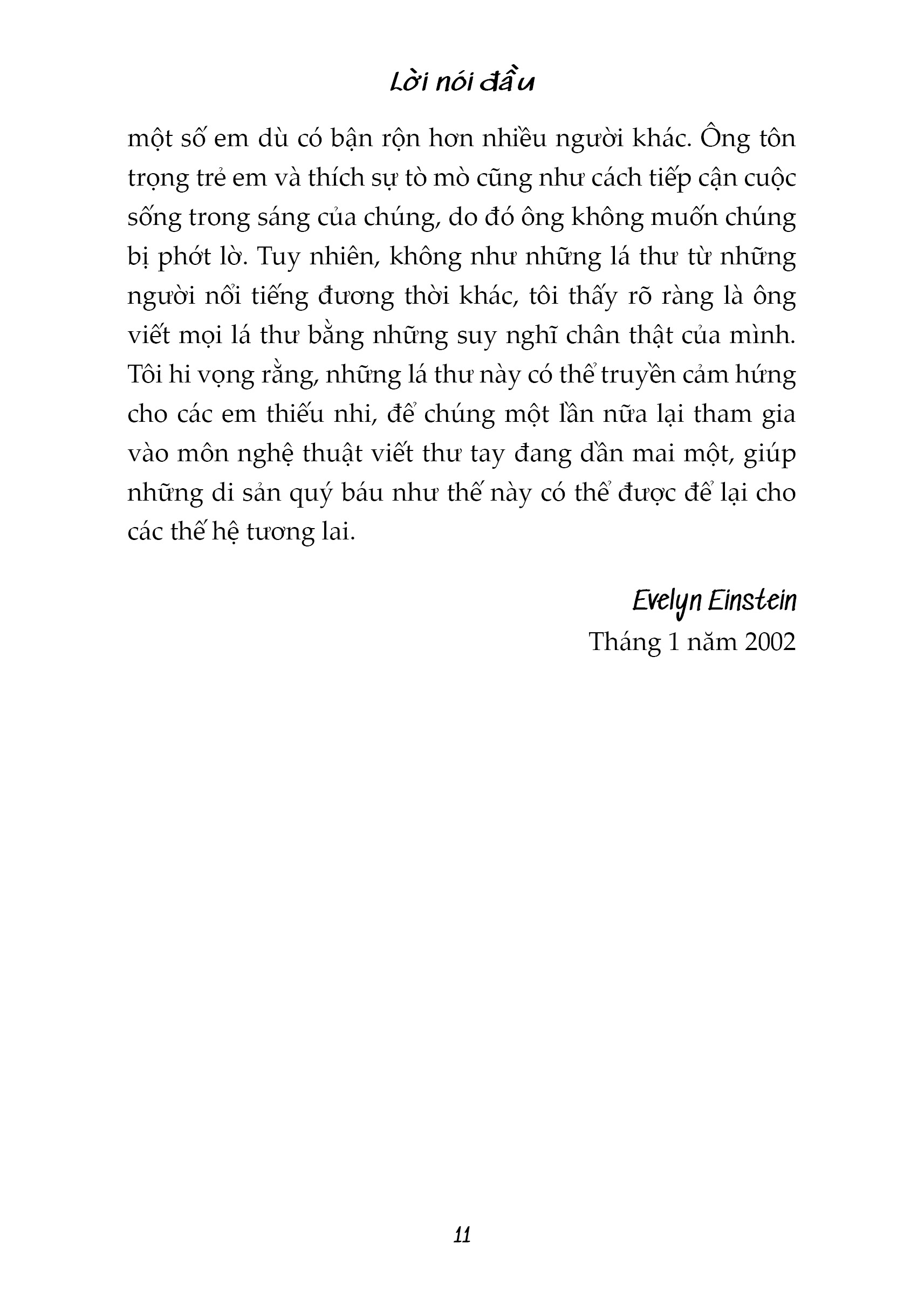 Thư Gửi Giáo Sư Einstein - Lời Nói Đầu Của Evelyn Einstein - Những Lá Thư Của Albert Einstein Với Thiếu Nhi