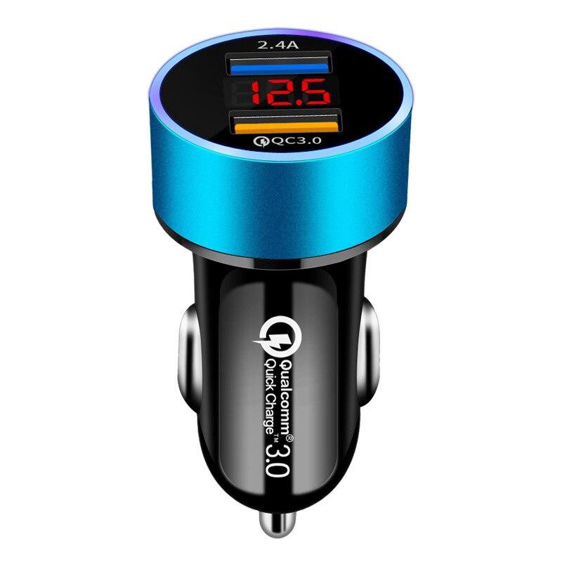 Tẩu Sạc Điện Thoại 2 Cổng USB QC 3.0 Chất Lượng Cao Cho Xe Hơi
