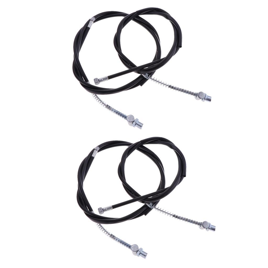 4 Pieces Black Durbale Front & Rear Brake Cable Assembly for PW50