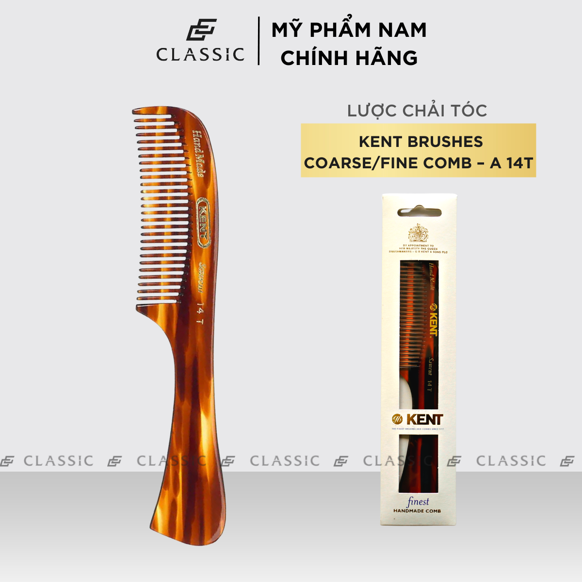 Lược chải tóc Kent Brushes All Coarse Handled Comb – A 14T