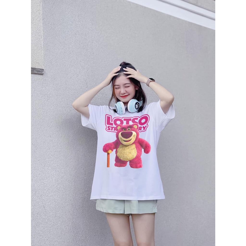 Áo thun unisex form rộng LOTSO chất vải cotton 100% - Trắng, Trắng