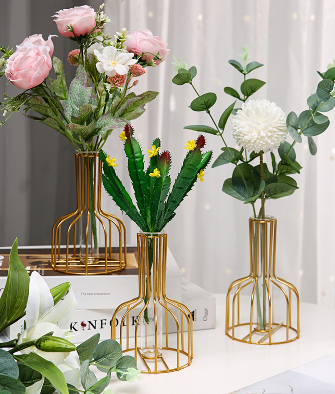 Lọ hoa trang trí decor bàn ăn, đàn piano, nhà bếp, phòng khách (ko kèm hoa) - Hàng chính hãng