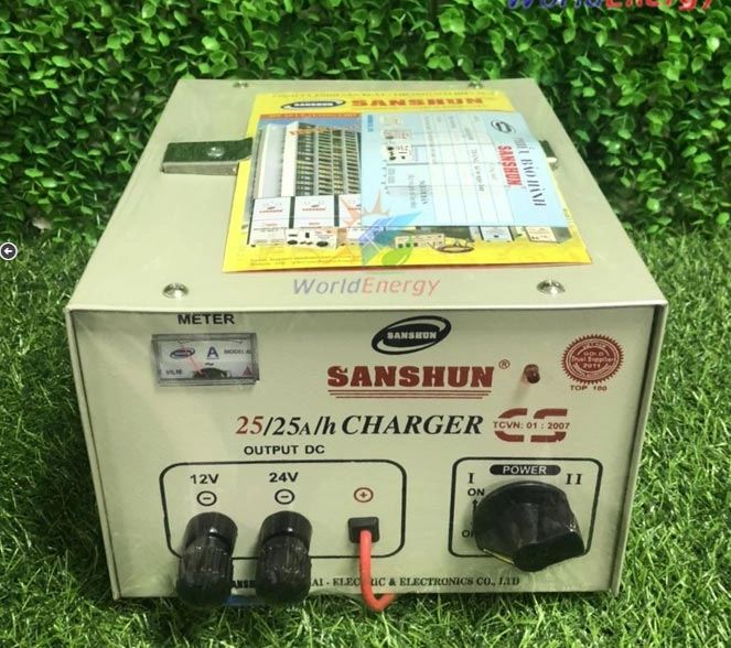 Máy Sạc Bình Ắc quy 6V-12V-24V  25A dung cho ắc quy 125Ampe