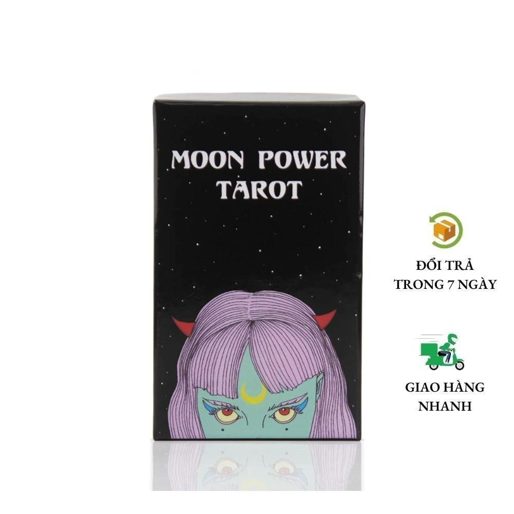 Bộ Bài Moon Power Tarot, Hộp Cứng, Thẻ Mạ Màu Vàng