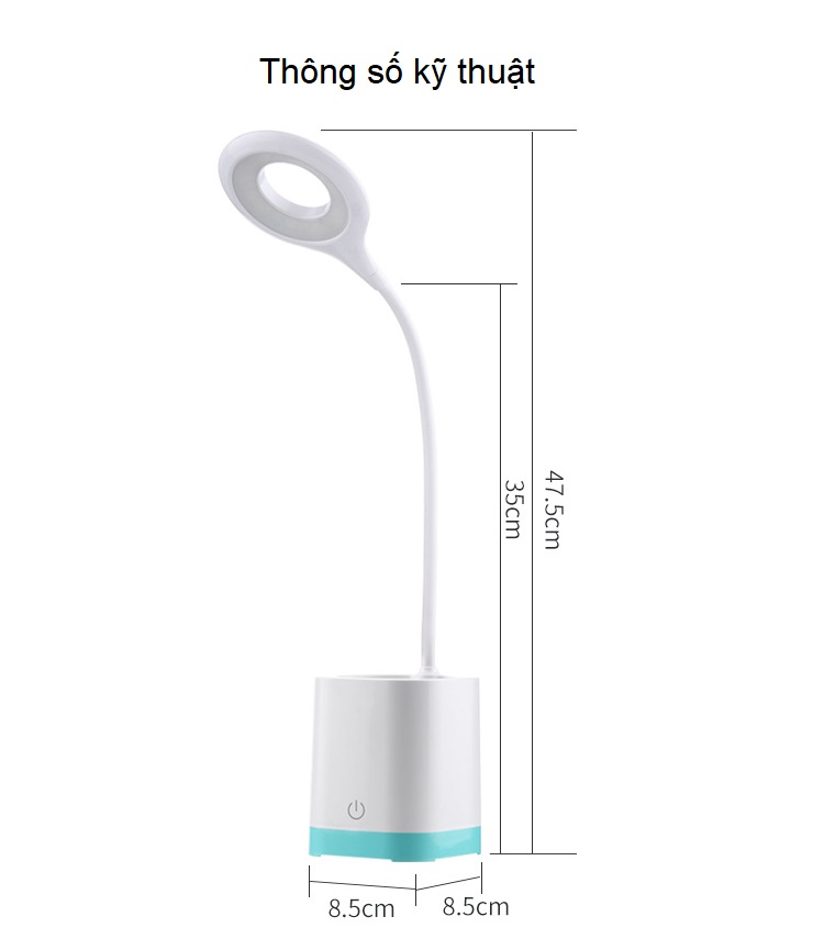 Đèn led để bàn đọc sách cắm USB pin sạc