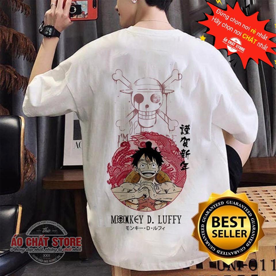 Áo Tay Lỡ Unisex Anime One Piece | Naruto | Punch Man Luffy Cao Cấp | Áo Form Rộng Luffy Siêu Đẹp Tshirt