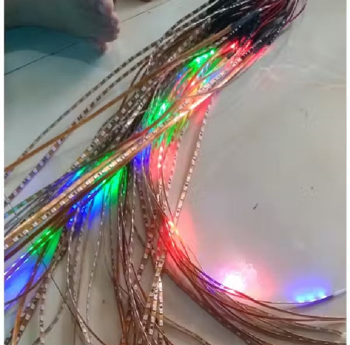 dây LED 7 màu dài 1M chạy đuổi Audi siêu đẹp trang trí sử dụng điện 12V