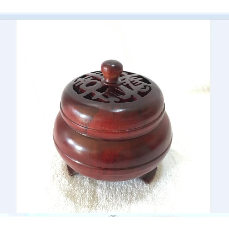 LƯ ĐỐT TRẦM HƯƠNG BẰNG GỖ HƯƠNG CHUẨN 100% SIZE 13CM