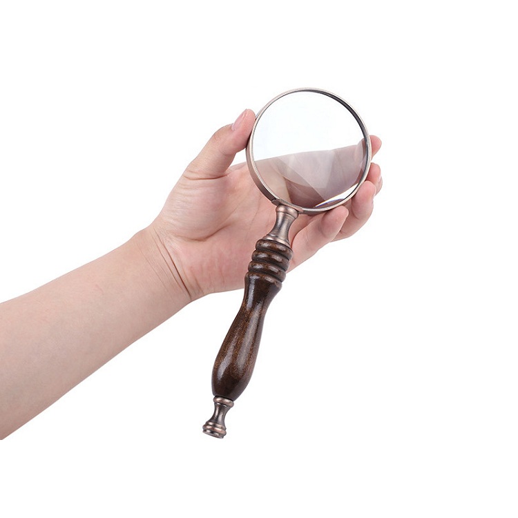 Kính lúp 10X72mm cầm tay bằng gỗ 99168