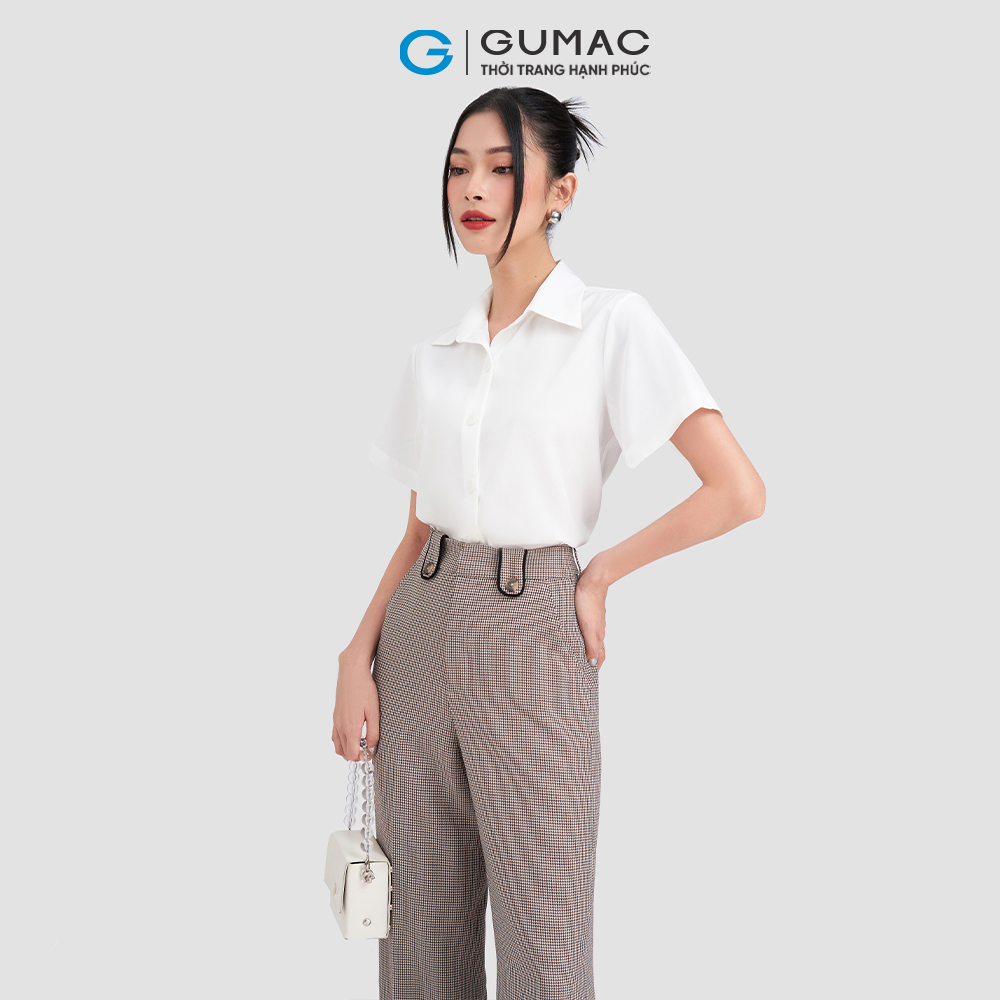 Quần suông phối viền GUMAC QD03048