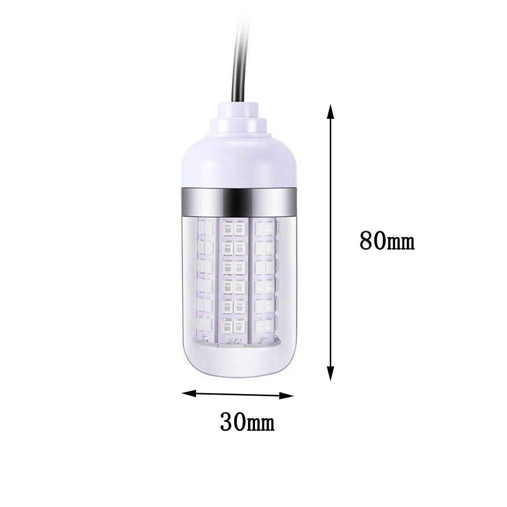2x 12V 108 LEDs Submersible Fishing Light Underwater Fish Finder Lamp with 5m Cord And Battery Clip Fishing Light Boat Attract Fishes