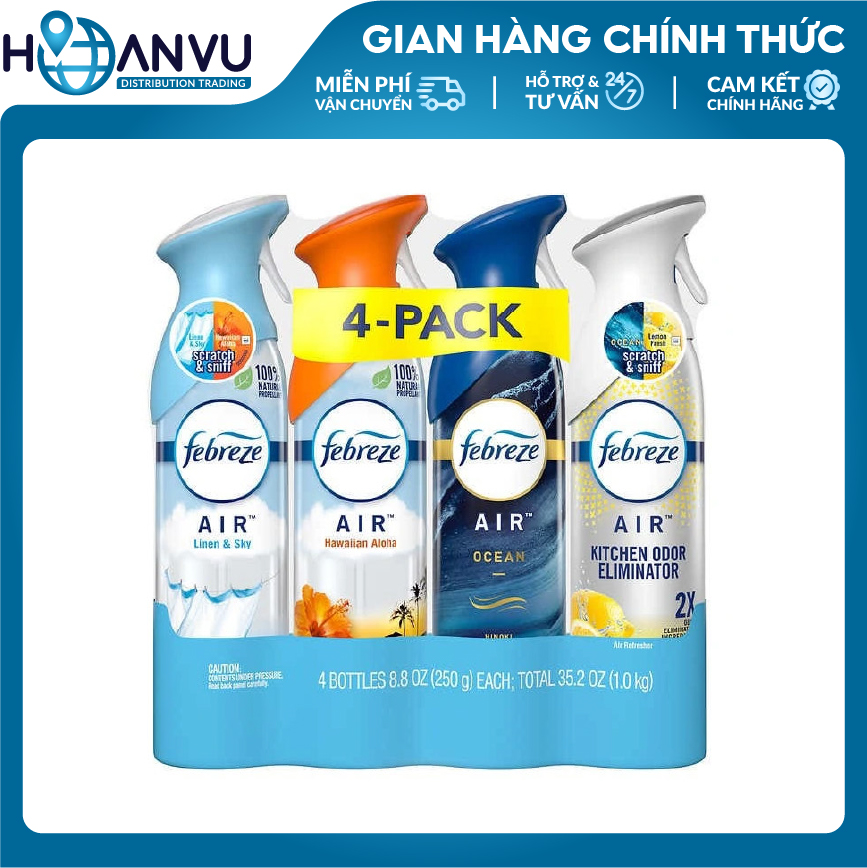 Xịt phòng khử mùi Febreze Air Refresher Spray (250g)