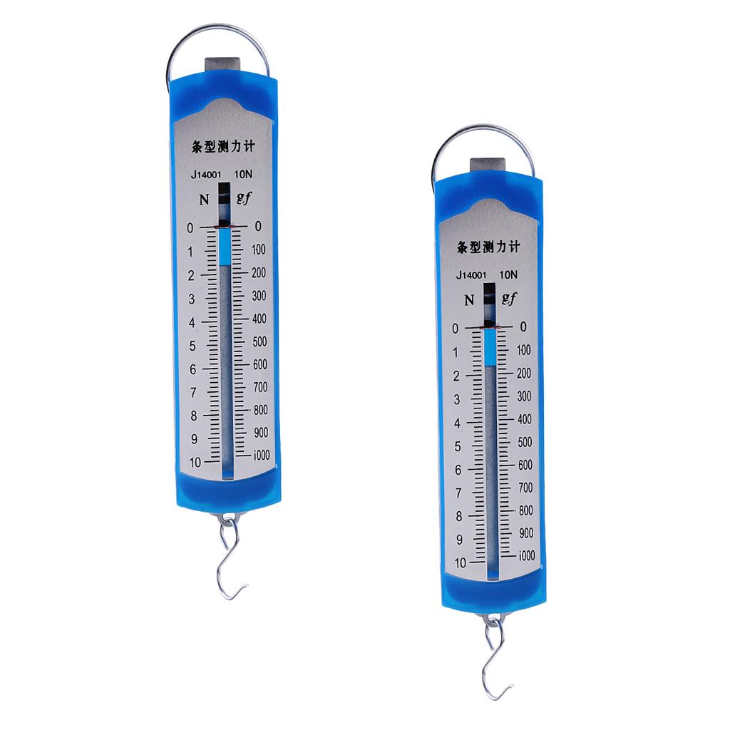 2Pcs Force Newton Meter Dynamometer Spring Balance Physics Lab Experiment