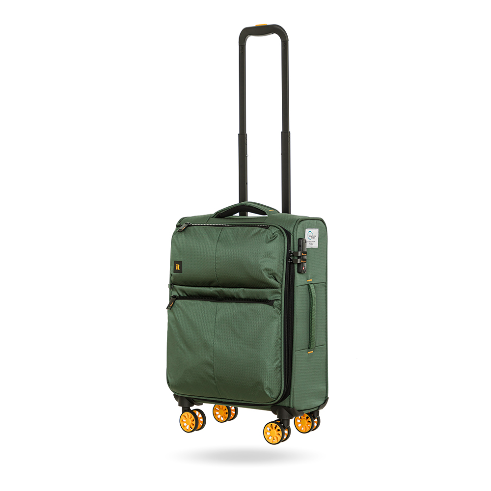 Vali Kéo Du Lịch S20/S24/S28 Thương Hiệu IT Luggage IT12-2644-E08, Chất Liệu 100% Từ Chai Nhựa Thải Tái Chế Sau Tiêu Dùng, Khóa TSA An Ninh Quốc Tế