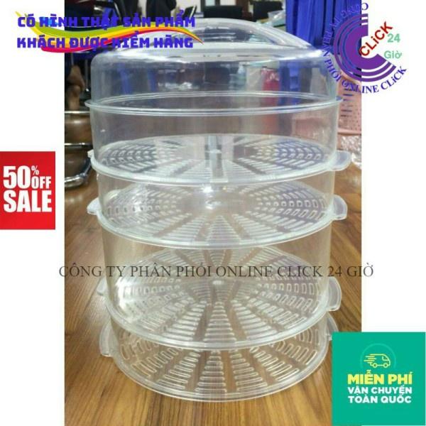 Lồng Bàn Việt Nhật, Hộp Đựng Thức Ăn 5 Tầng Có Thể Tháo Ra, Khay Đậy Thực Phẩm Giữ Nhiệt Trong Suốt - Hàng Cao Cấp