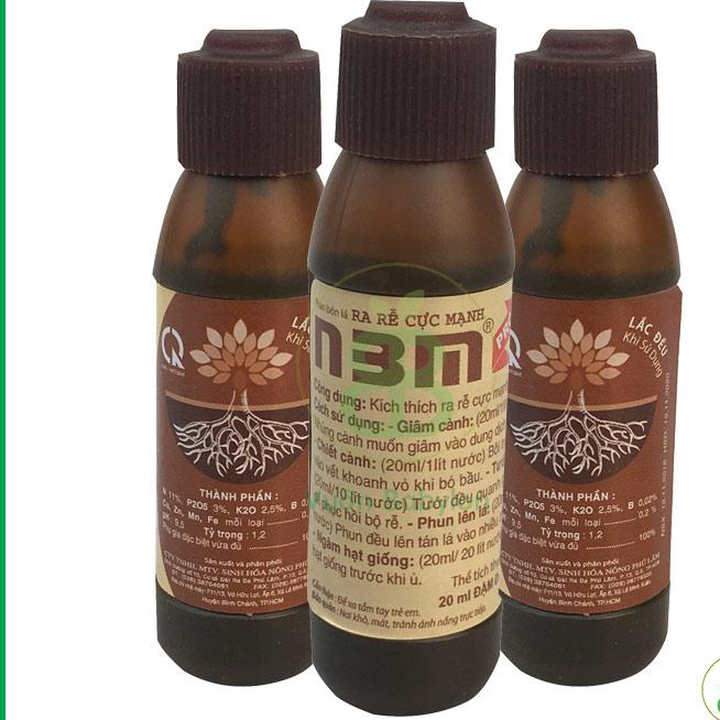 5 Lọ Phân bón N3M kích thích nảy mầm, kích thích ra rễ dạng nước 20ml
