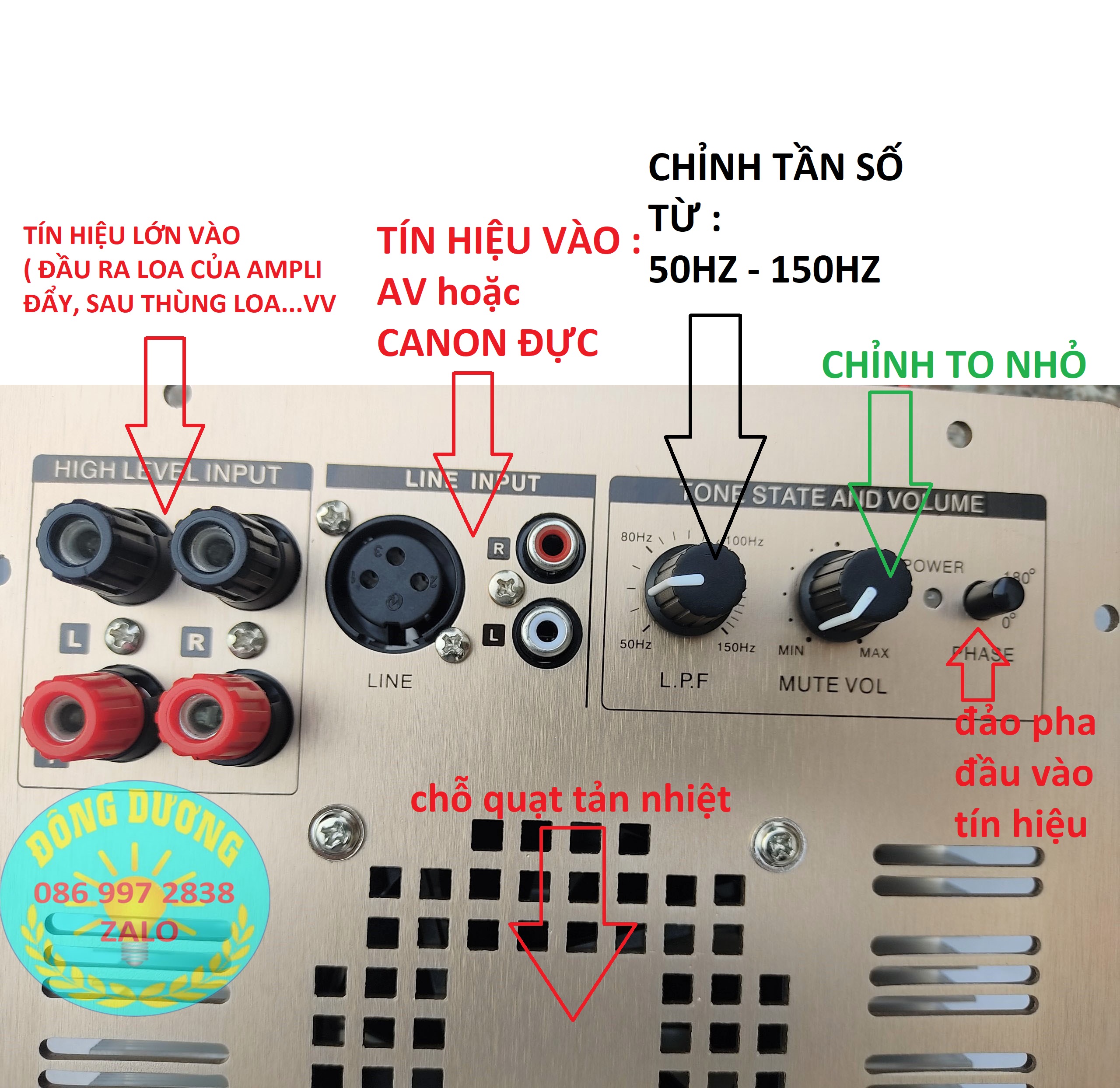 MẠCH LOA SUB ĐIỆN - LOẠI 4 SÒ CÓ QUẠT TẢN NHIỆT - KÍCH THƯỚC 20X26CM - MẠCH SIÊU TRẦM