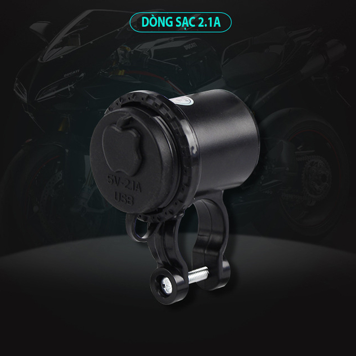 Bộ chế sạc điện thoại trên xe máy V7