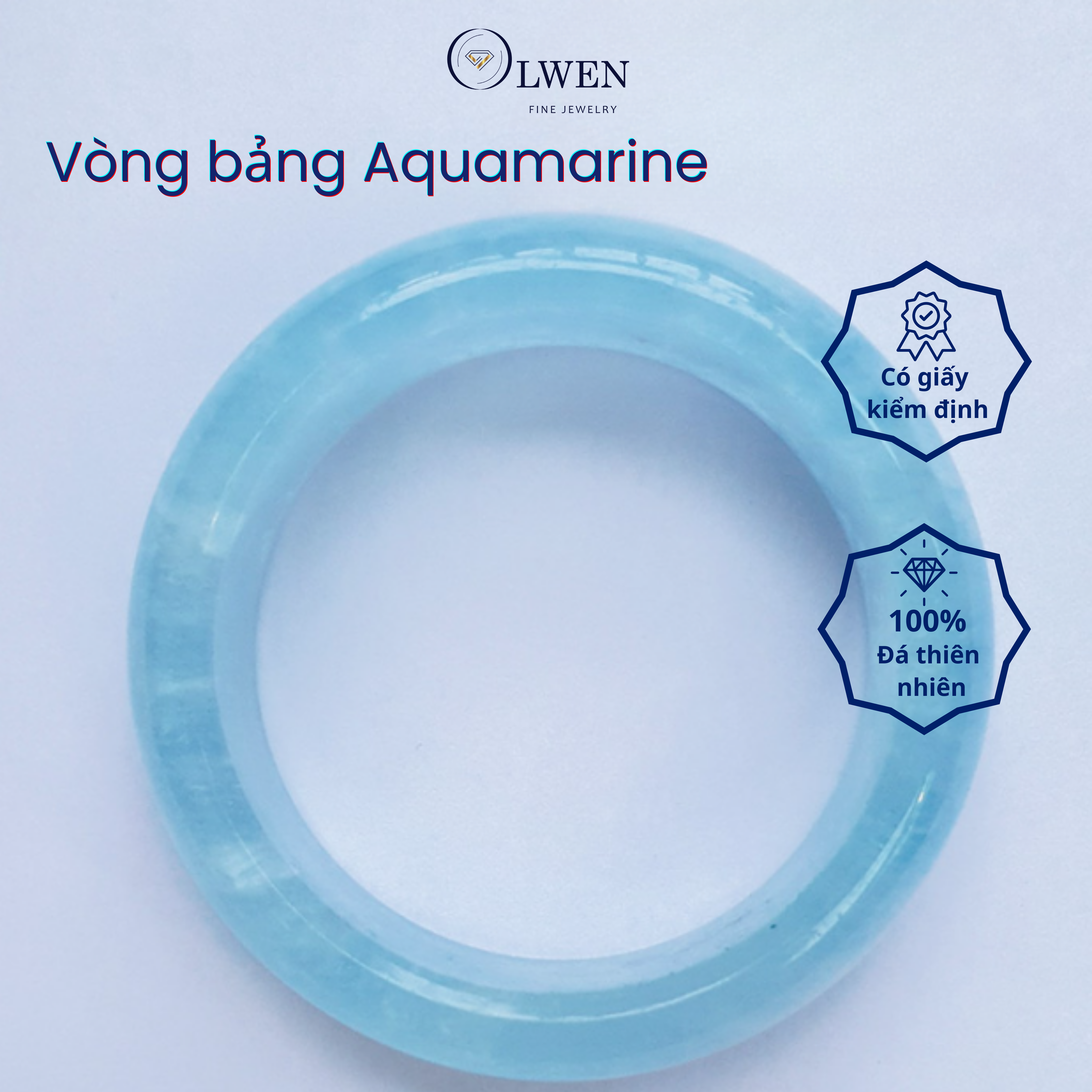 VÒNG BẢ ĐÁ AQUAMARINE