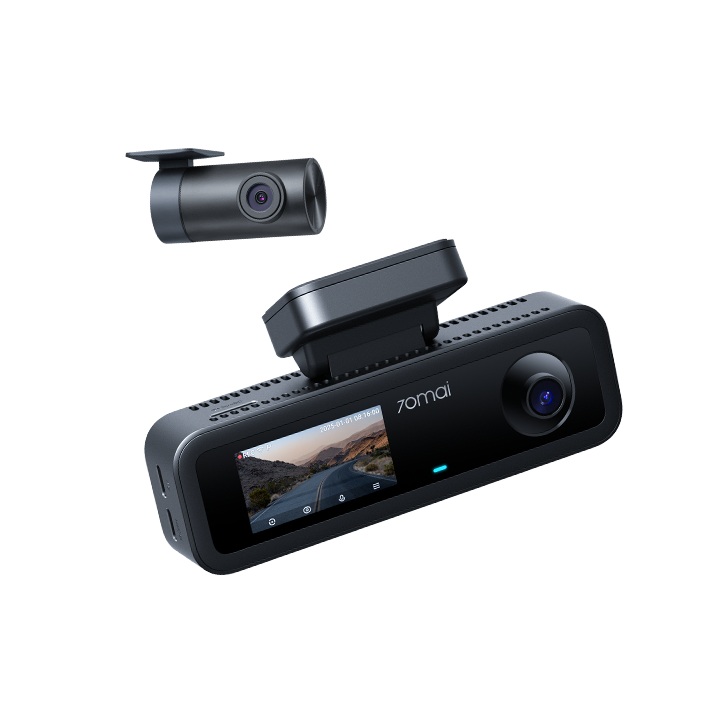 Camera hành trình ô tô 70mai T400 ghi hình 3 mắt (Trước - Trong - Sau) có tích hợp GPS, giám sát toàn diện cho xe dịch vụ, xe gia đình - Hàng chính hãng