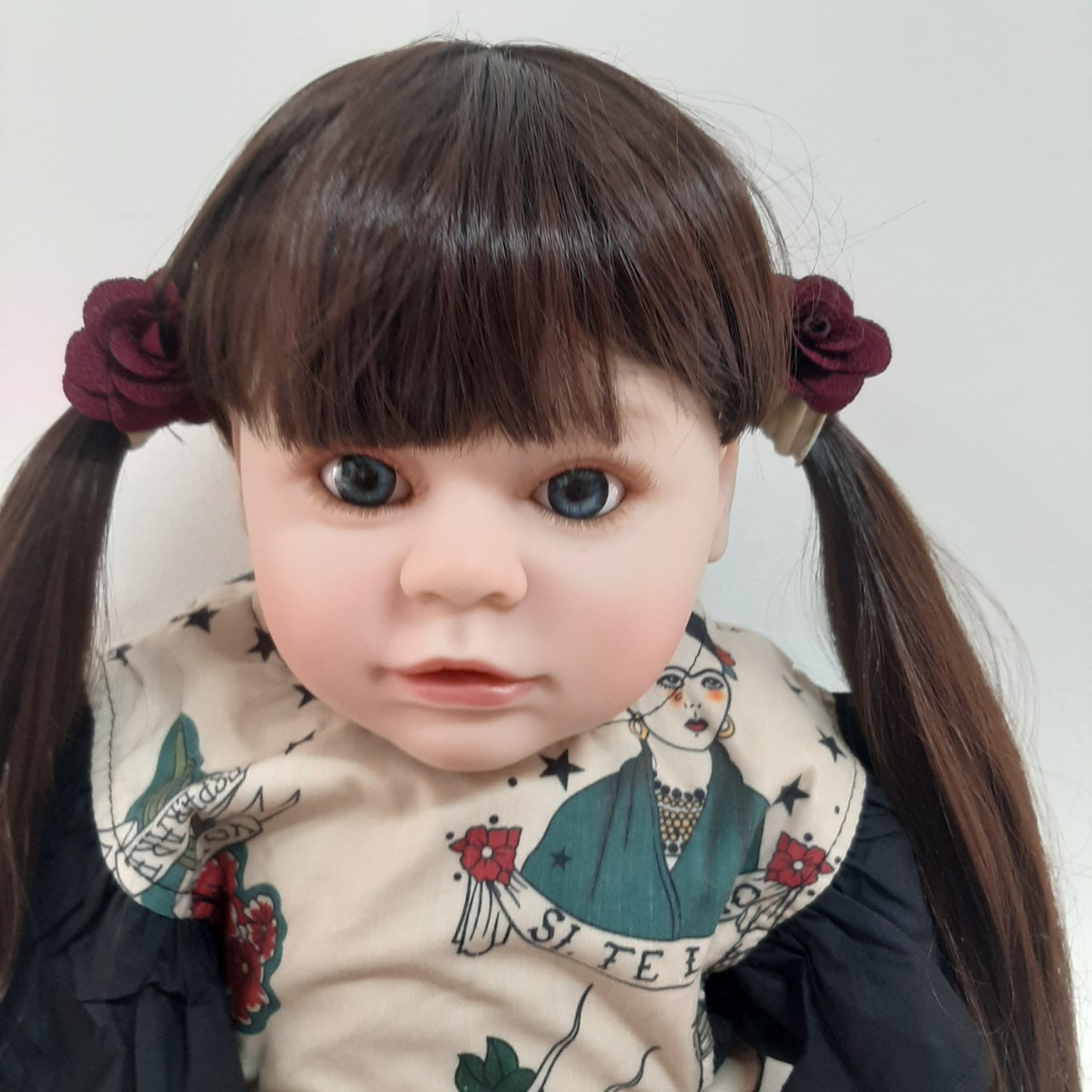 Búp Bê Bé Gái Tái Sinh Thân Gòn 60cm -Silicon Reborn Vinyl Doll 24 inch