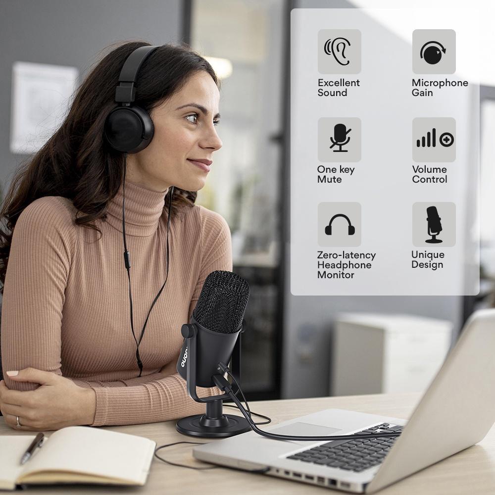 Bộ micro ghi âm usb MAONO AU-902 để bàn cho studio live máy tính xách tay pc