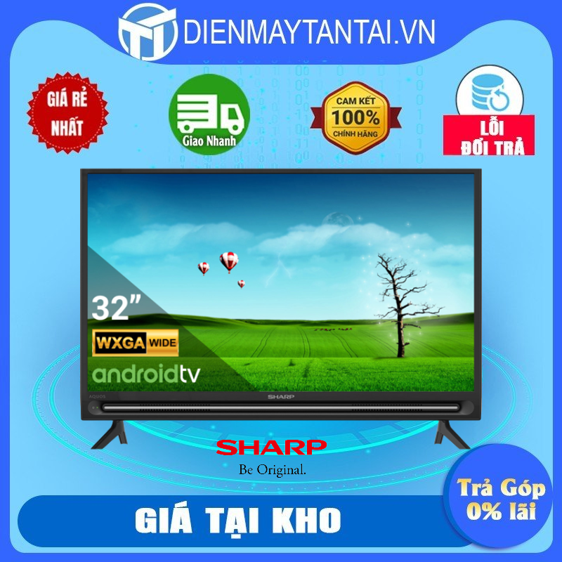 Android Tivi Sharp 32 inch 2T-C32BG1X - Hàng Chính Hãng