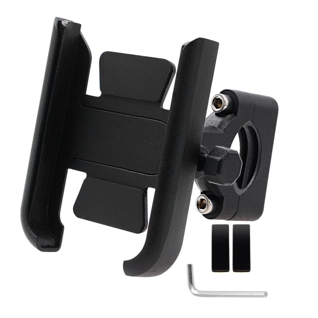Universal Phone Holder Handlebar Mount Bracket Stand For Motorcycle Black