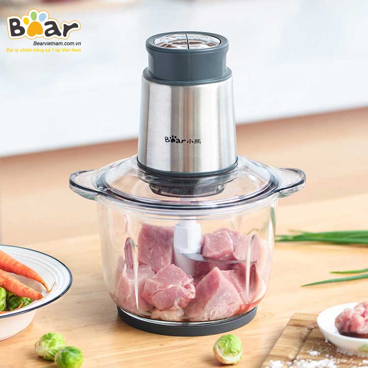 Máy xay thịt đa năng Bear QSJ-B03Y7 -  Công suất cao, ít tiếng ồn - Hàng chính hãng