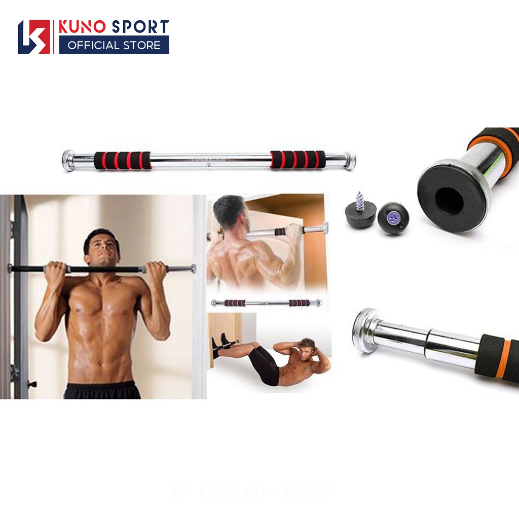 Thanh tập xà đơn gắn cửa KUNOSPORT kích thước tùy chỉnh hỗ trợ tập gym tại nhà hiệu quả