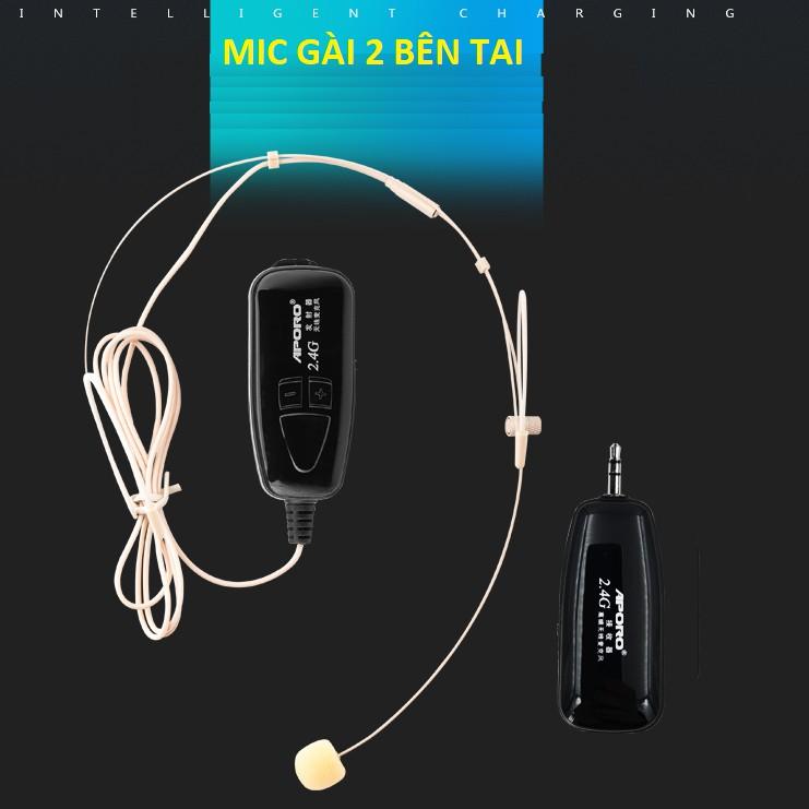 Micro không dây gài tai 2.4G hạt gạo cao cấp siêu nhỏ, mic live stream bán hàng online