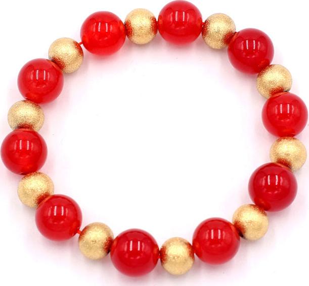 Chuỗi đeo tay - đá thạch anh đỏ 10 ly VTAOHVT1 - hợp mệnh Hỏa, mệnh Thổ
