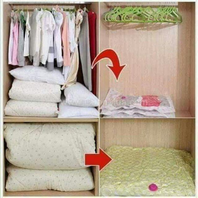 BỘ 8 TÚI HÚT CHÂN KHÔNG ĐỰNG QUẦN ÁO KÈM BƠM TAY