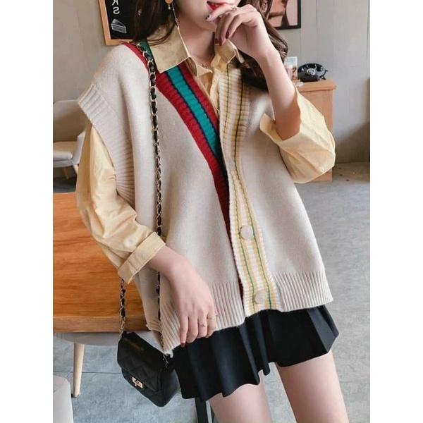 Áo len gile nữ thời trang - kiểu dáng HQ. Hàng loại đẹp _ Quảng châu