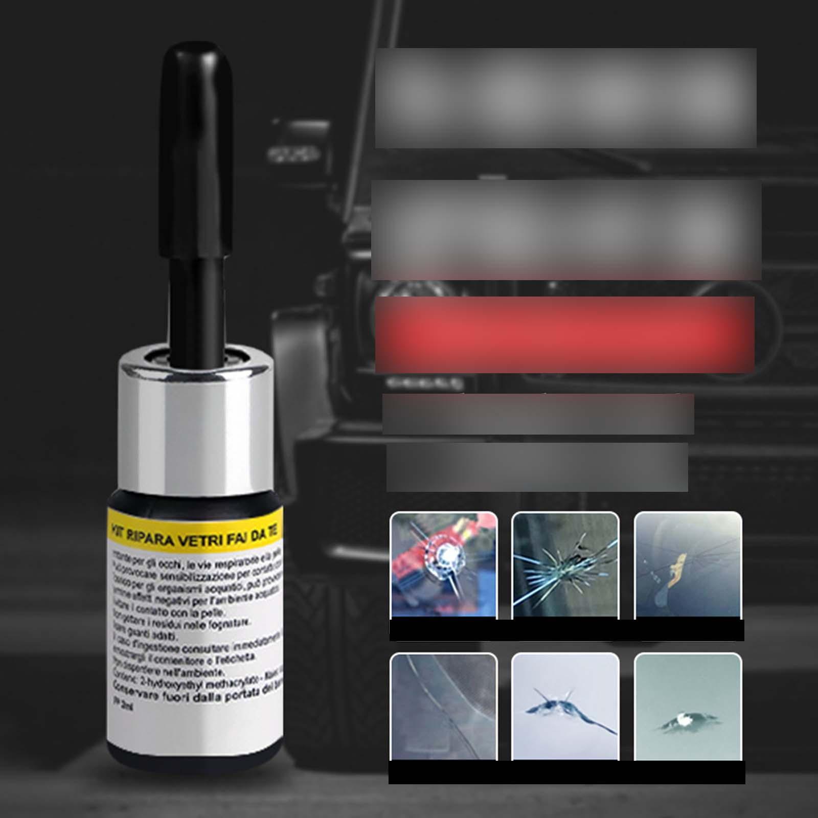 Windshield Crack Repair , Automotive Glass Repair Fluid Glue, Easy to Use, Quick Fix Window Glass Set for Repairing Chips