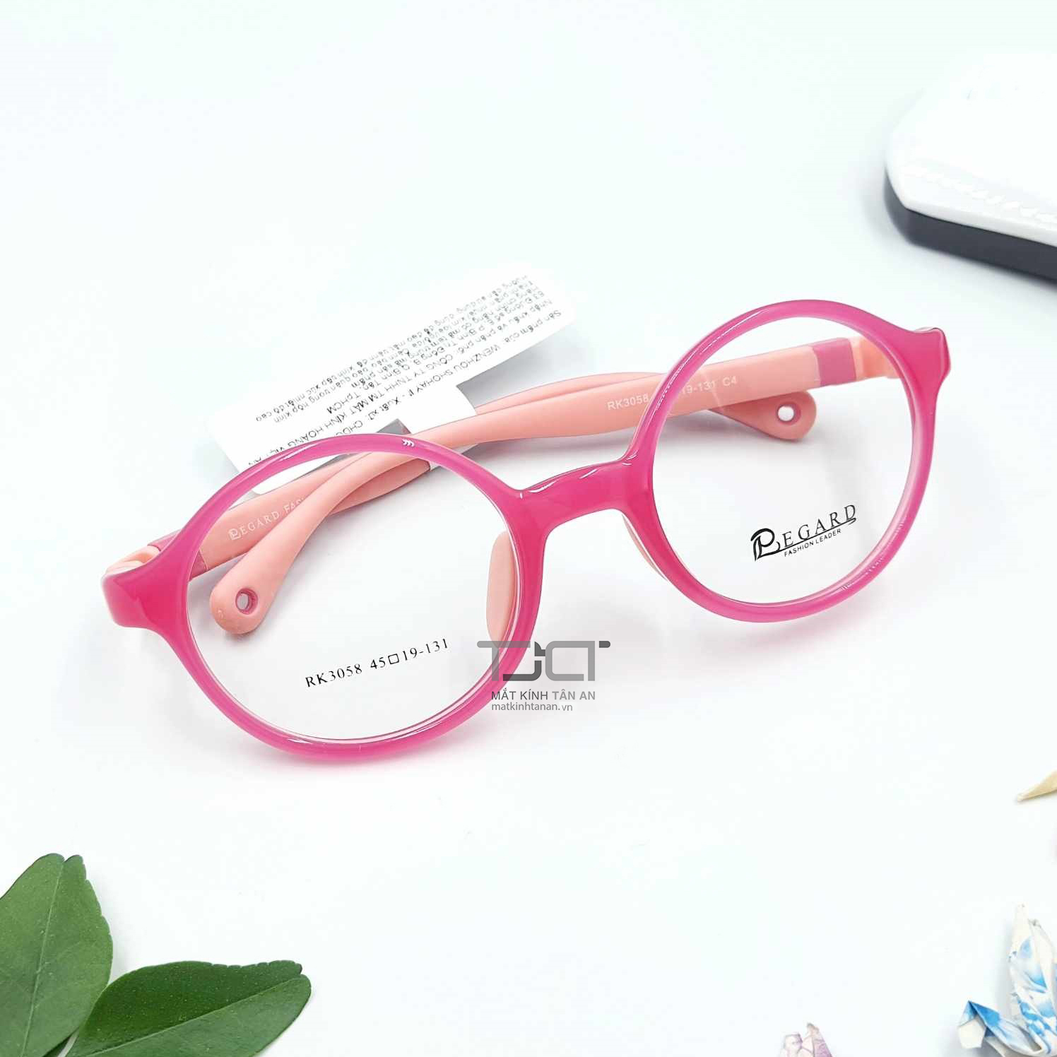 GỌNG KÍNH CẬN PHOM TRÒN DÀNH CHO BÉ GÁI, CHÍNH HÃNG REGARD RK3058-C4