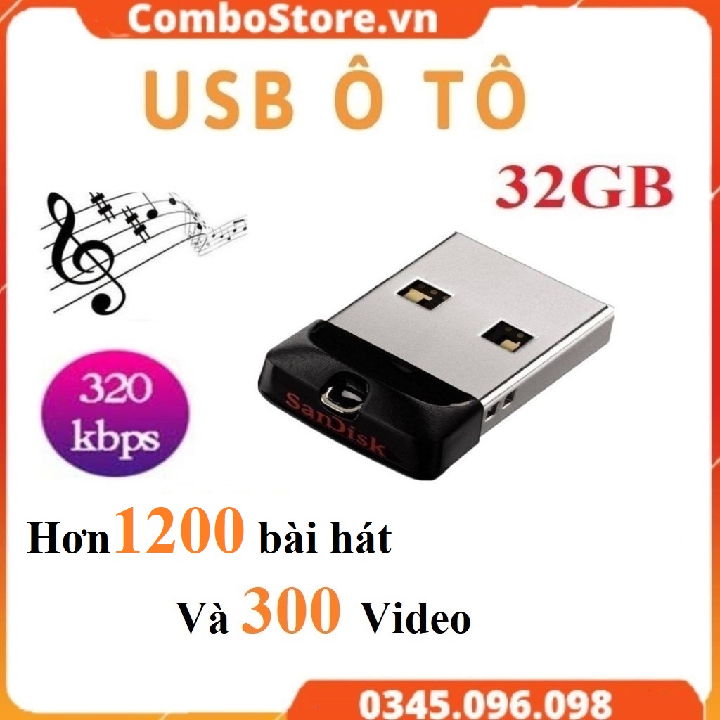 USB nghe nhạc chất lượng cao 320kps cho xe ô tô