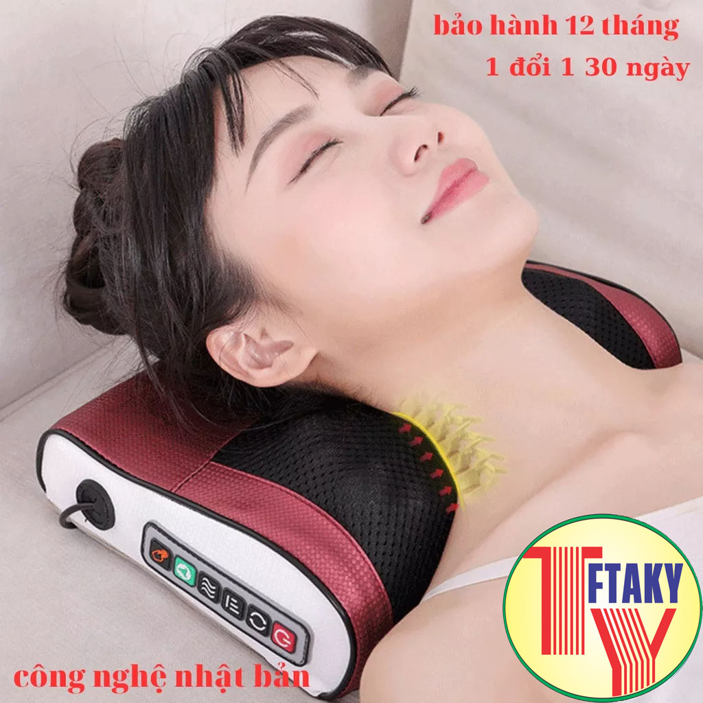 Hình ảnh Gối Massage Hồng Ngoại 20 bi- Phiên Bản 2023 - Có túi khí - mátxa Cổ, Vai, Gáy, Toàn Thân Đa Năng Hỗ Trợ Giảm Đau Nhức Hiệu Quả An Toàn Khi Dùng Thích Hợp Cho Mọi Lứa Tuổi