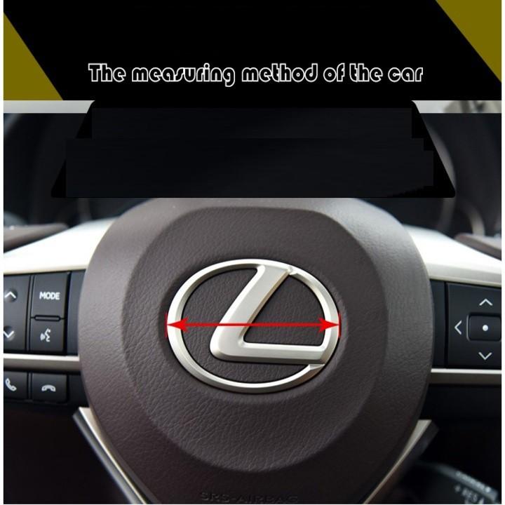 Logo biểu tượng gắn vô lăng xe ô tô Lexus