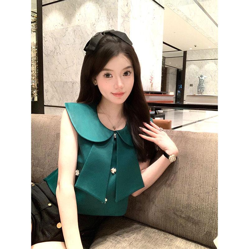 CHENGRUI Búp bê Pháp cổ công chúa đầm 2023 mùa hè cao cấp cảm giác khí chất nhỏ một từ ngắn