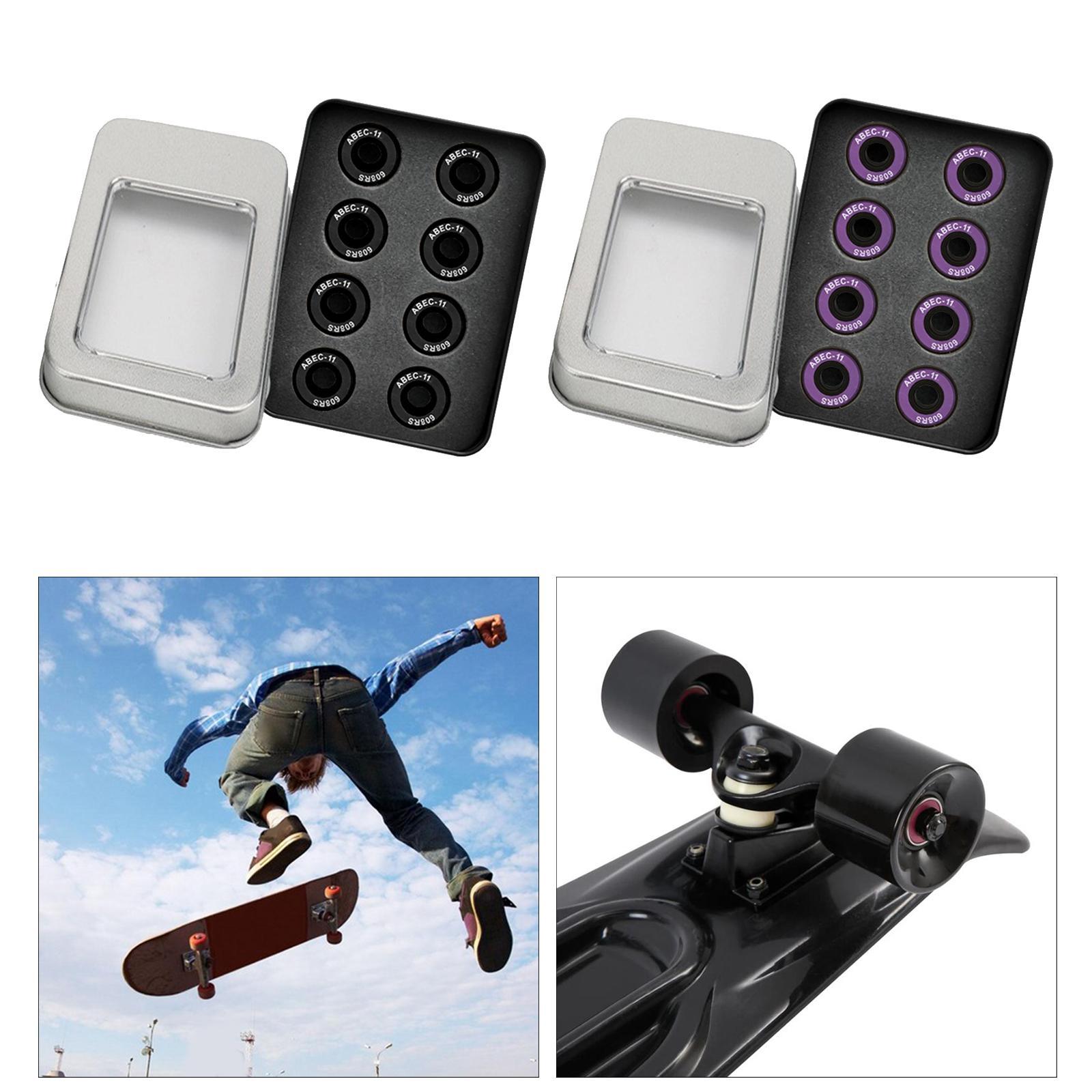 608-RS Skateboard Bearings Set of 8 Double Rubber Sealed for Scooter
