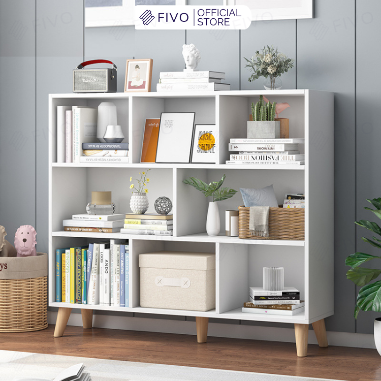 Tủ Sách Gỗ MDF FIVO FB60 Thiết Kế Hiện Đại - Hàng Chính Hãng