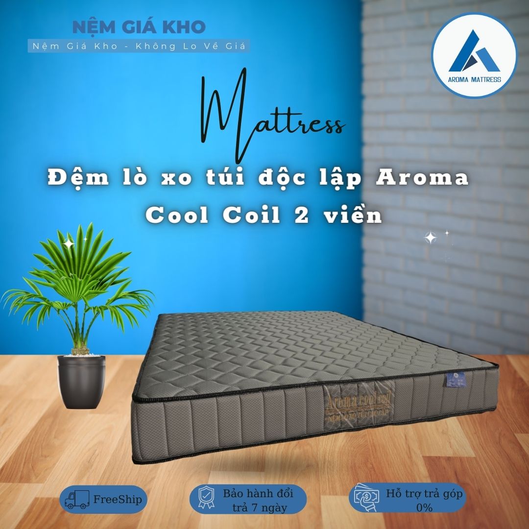 Đệm Lò Xo Túi Độc Lập Aroma Cool Coil 2 Viền