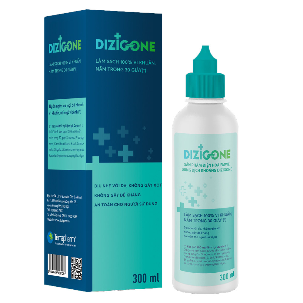 Dung dịch kháng khuẩn DIZIGONE chăm sóc tổn thương lành nhanh, không đau xót, tái tạo da, ngăn ngừa sẹo 300ml