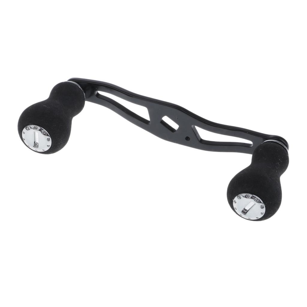 Aluminum Alloy Fishing Reel Handle DIY for Drum Raft Reel Replacement Black