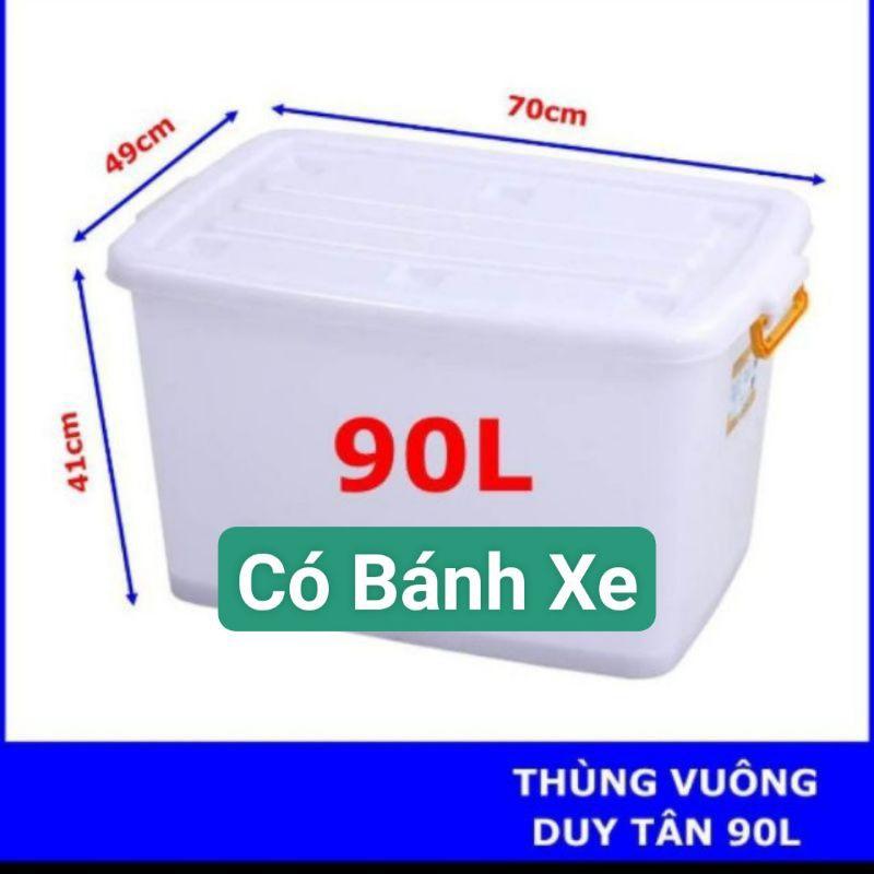 Thùng nhựa có bánh xe 90L