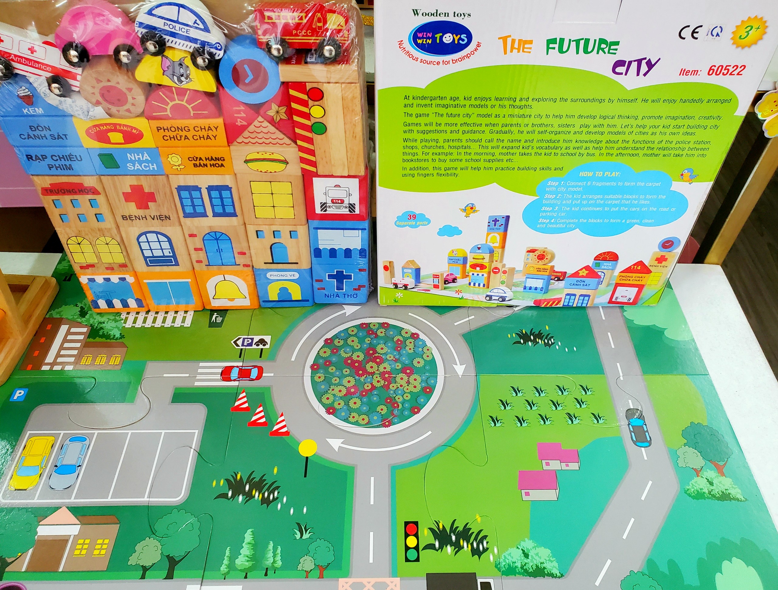 Đồ chơi gỗ Mô hình thành phố Winwintoys - Bé thiết kế thành phố theo cách riêng, phát triển tư duy và kiến thức thực tế