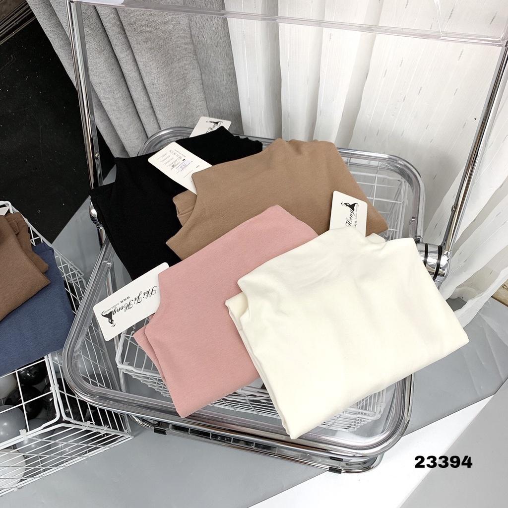 23394 A23394-Áo cotton c.leo trơn TK