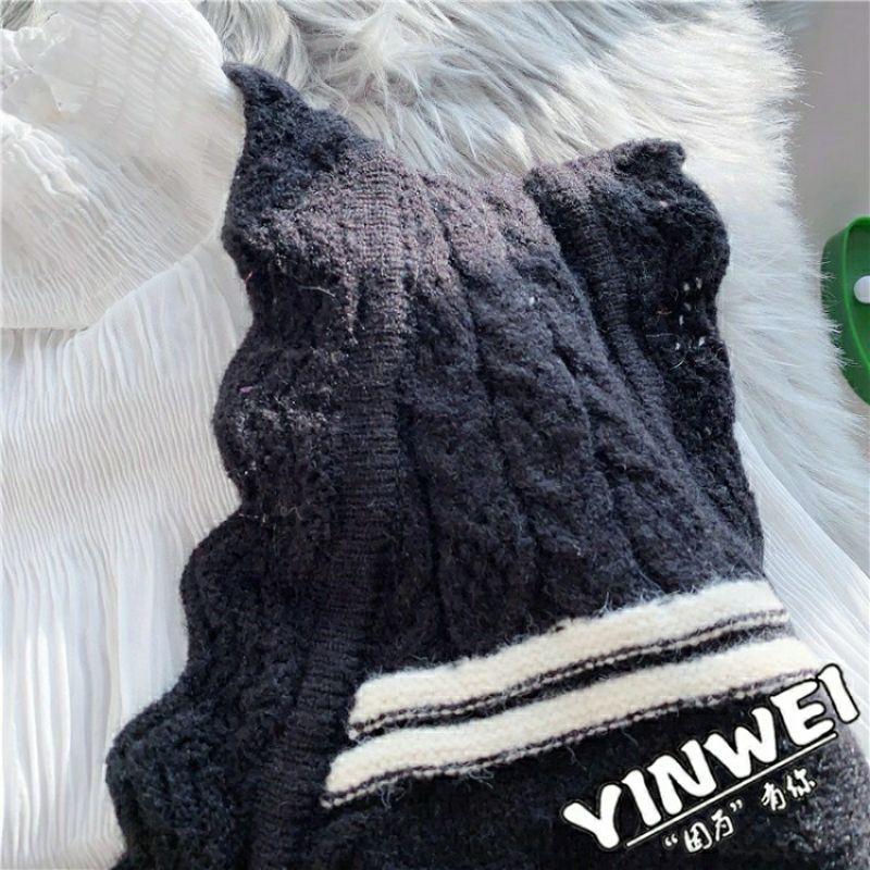 Áo len không tay dệt kim phong cách Hàn Quốc